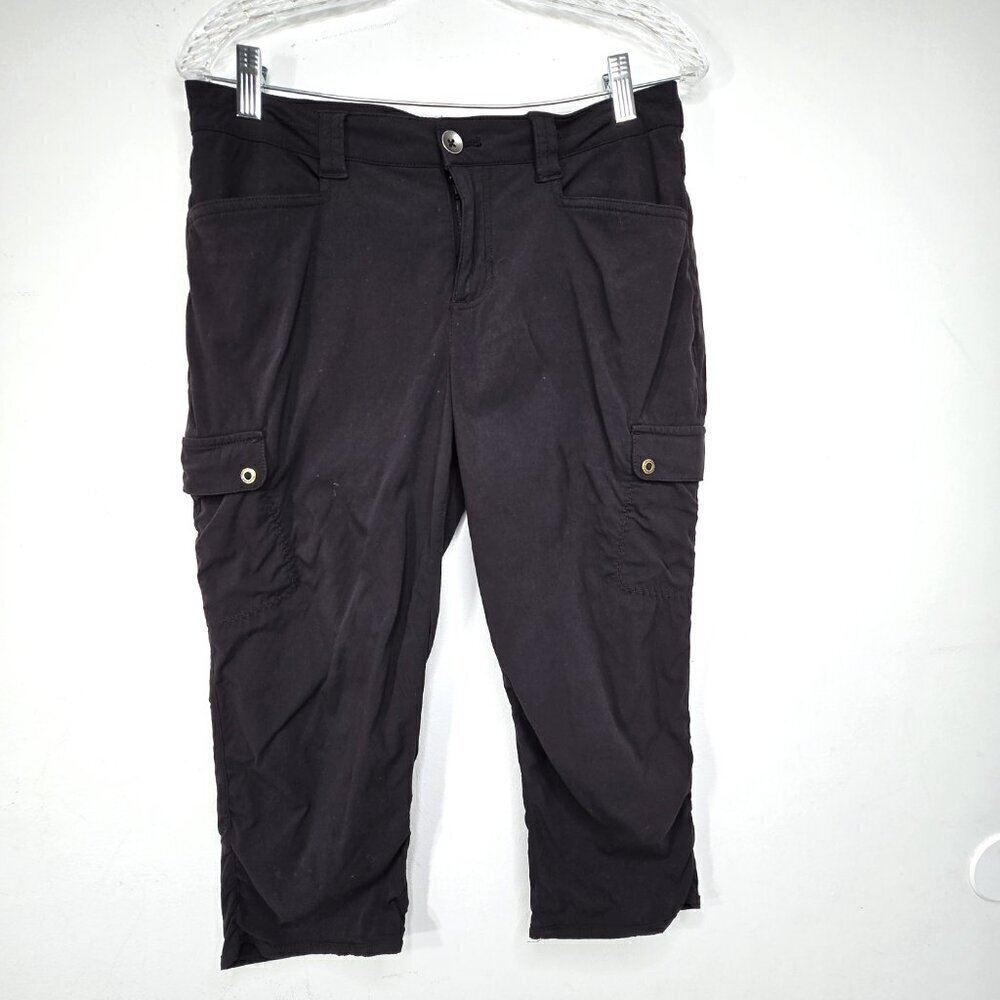 Eddie Bauer Pants Black Womens Size 8 First Ascent Capri Outdoor Hiking Camping